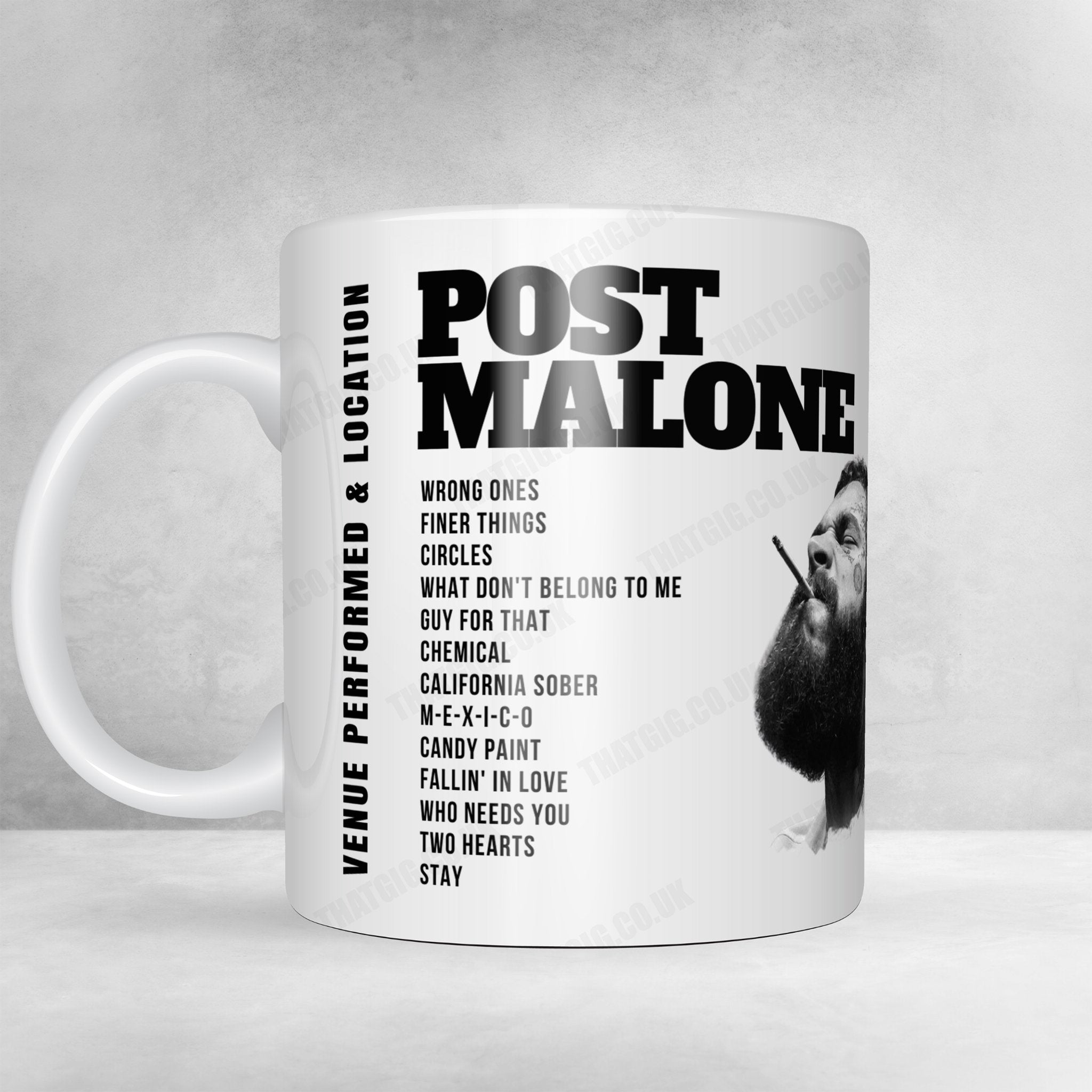 Post Malone Setlist Poster- SoFi Stadium, Inglewood - March 16th, 2024