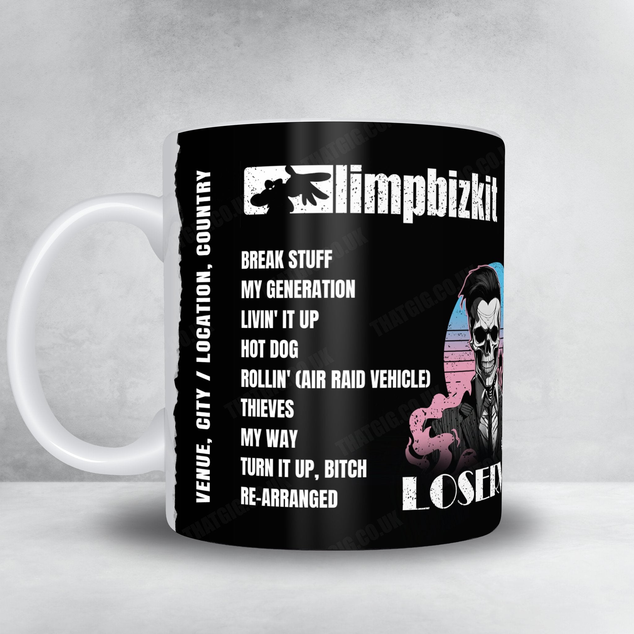 Limp Bizkit Setlist Mug - Talking Stick Resort Amphitheatre, Phoenix, AZ, USA - August 16th, 2024