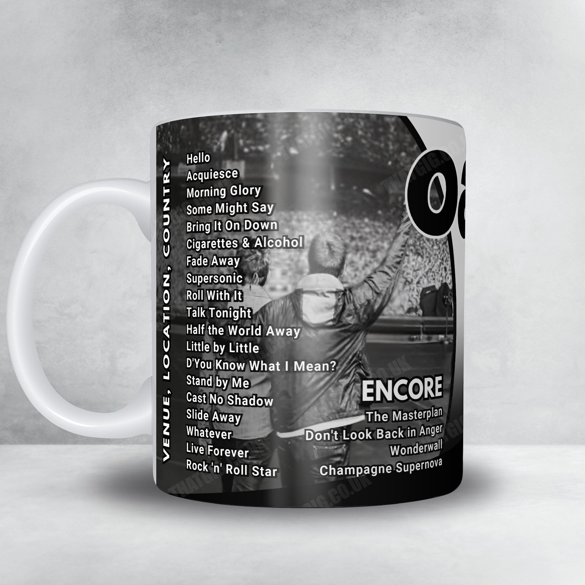 Oasis Setlist Mug - Accor Stadium, Sydney - November 8th, 2025