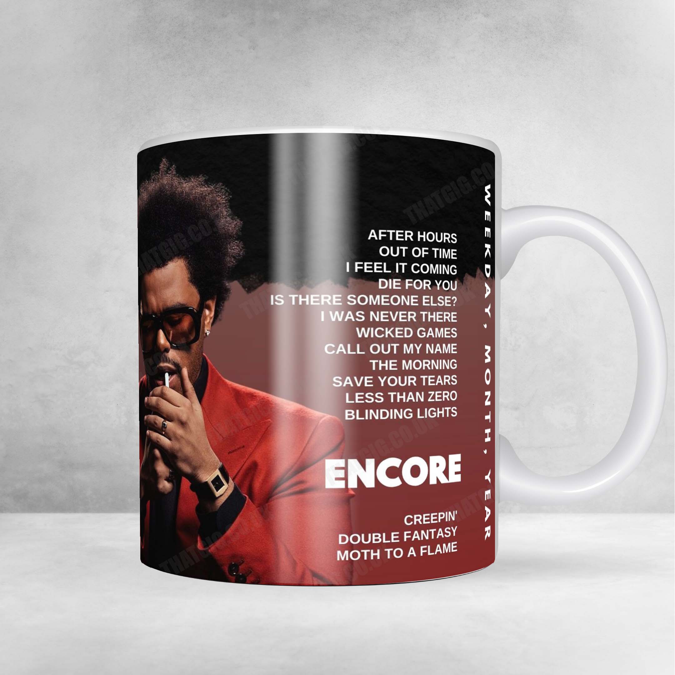 The Weeknd Setlist Mug - Hard Rock Stadium, Miami Gardens - August 15th, 2025