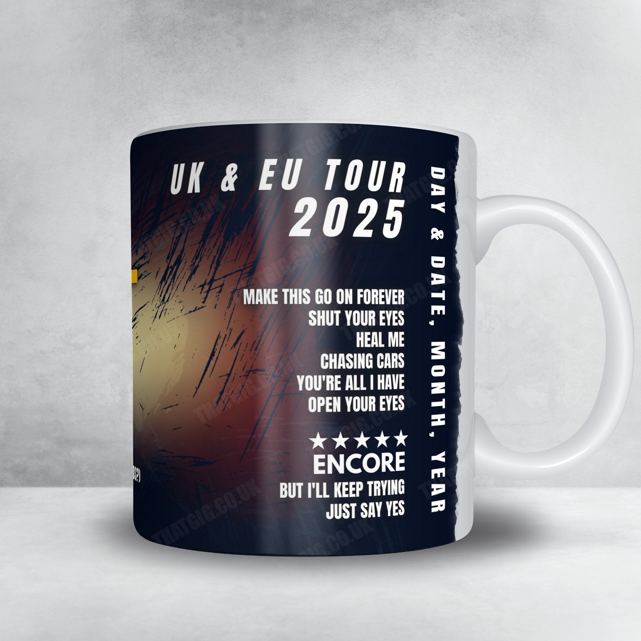 Snow Patrol Setlist Mug - The O2 Arena, London, England - February 15th, 2025