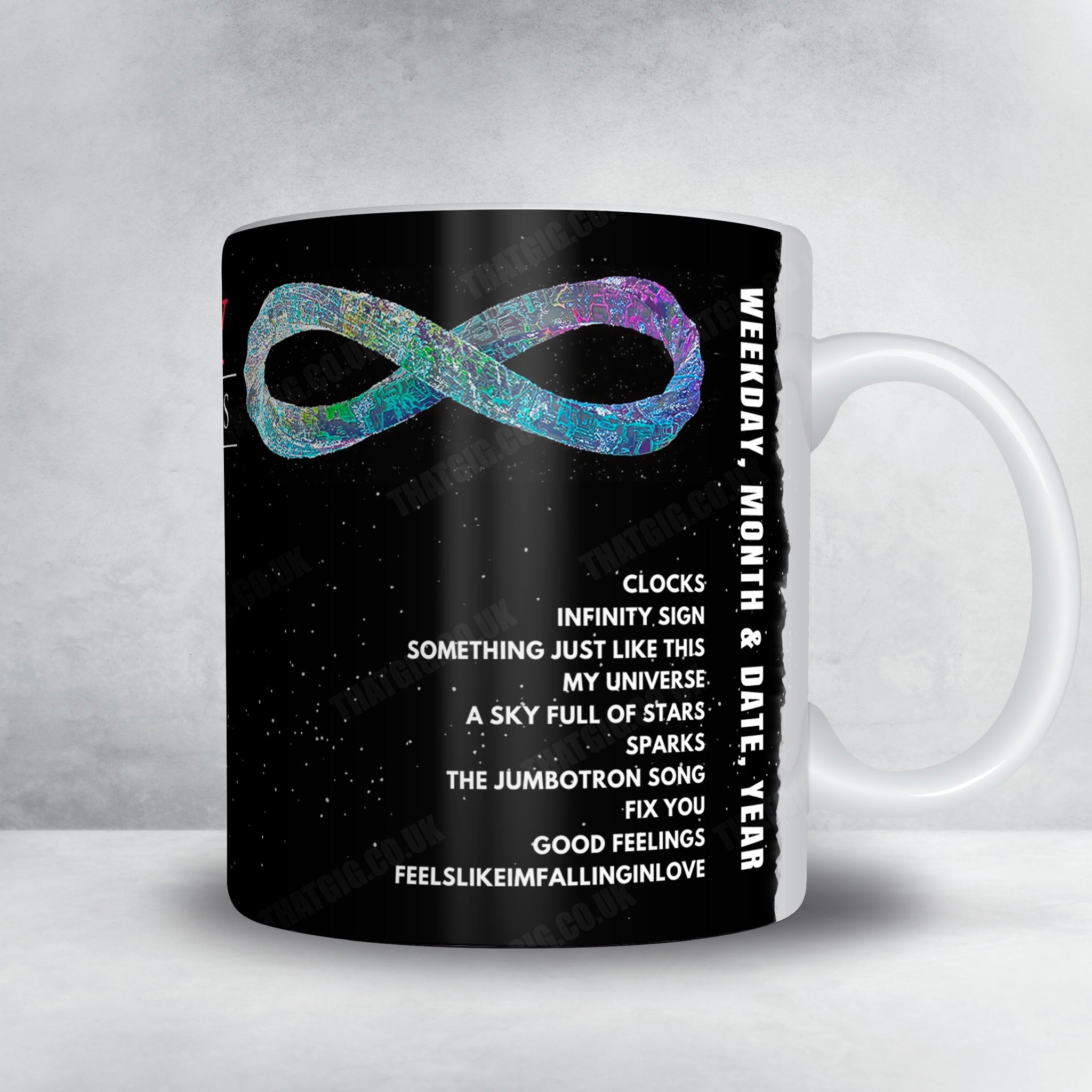 Coldplay Setlist Mug - National Stadium, Singapore - January 23rd, 2024