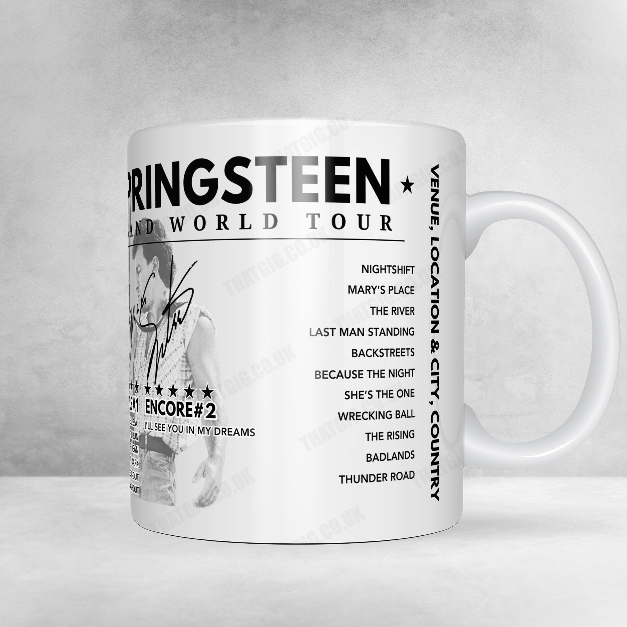 Bruce Springsteen Setlist Mug - Festivalpark, Werchter, Belgium - July 2nd, 2024