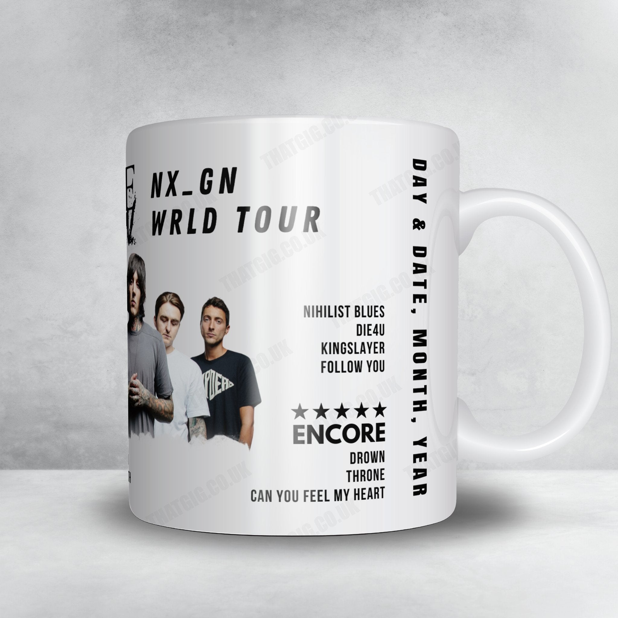 Bring Me the Horizon Setlist Mug - Carnaval Circuit Ancol, Jakarta - August 25th, 2024