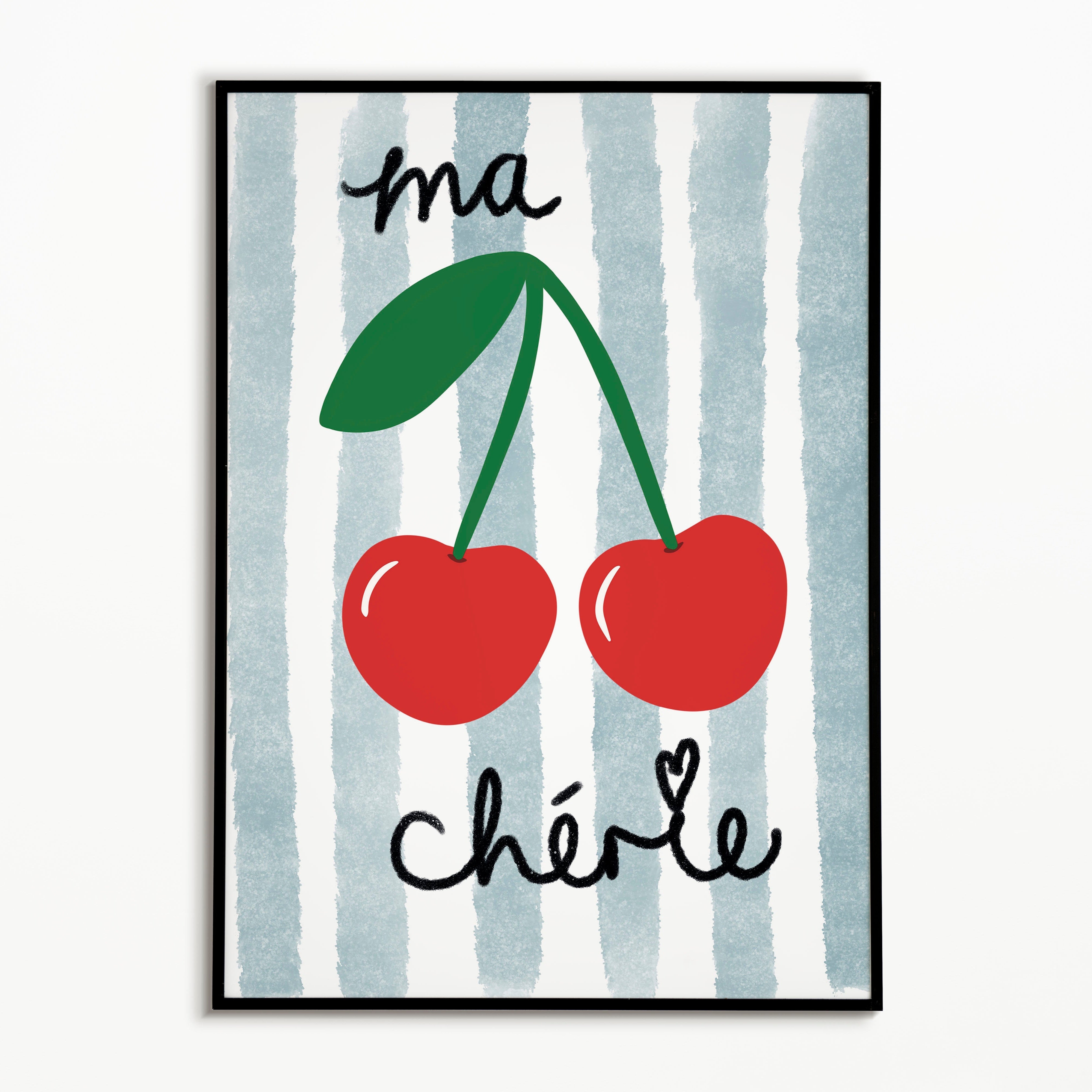 Cherries Ma Cherie kids wall art print