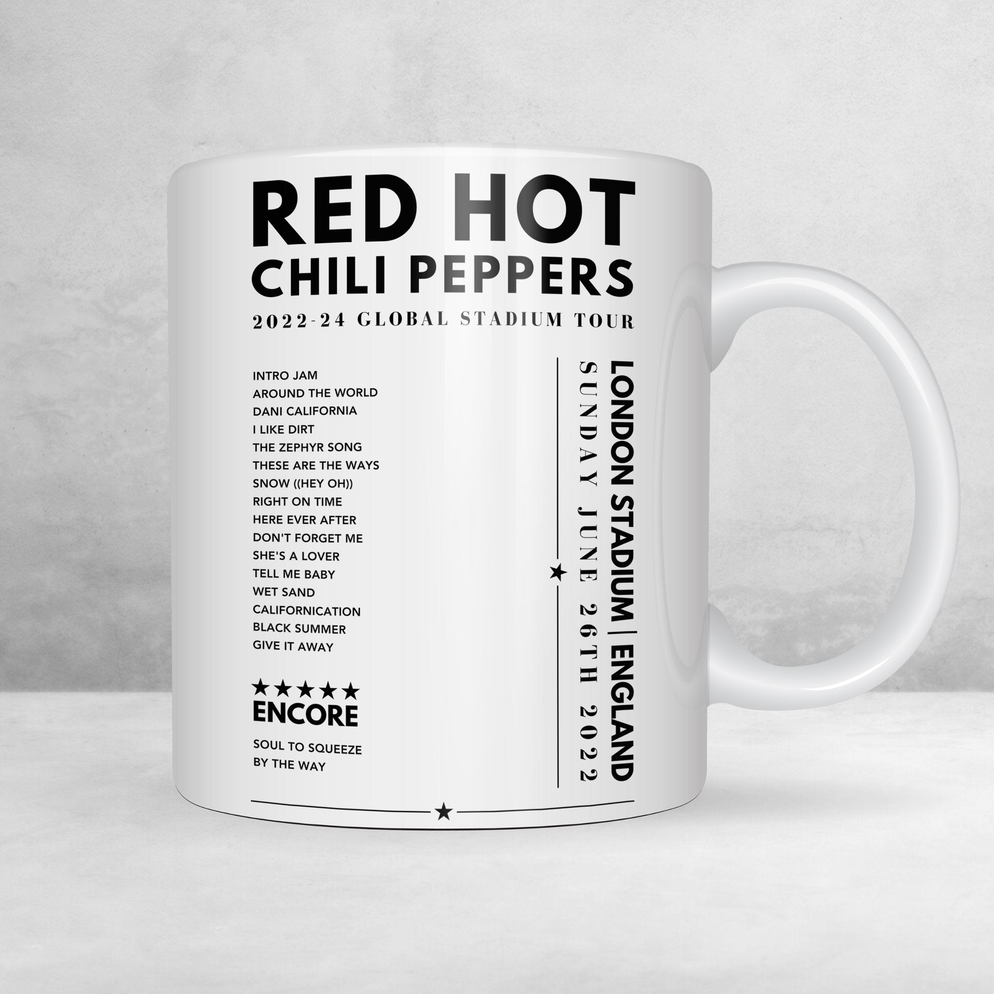 Red Hot Chili Peppers Setlist Poster - at London Stadium - June 26th, 2022
