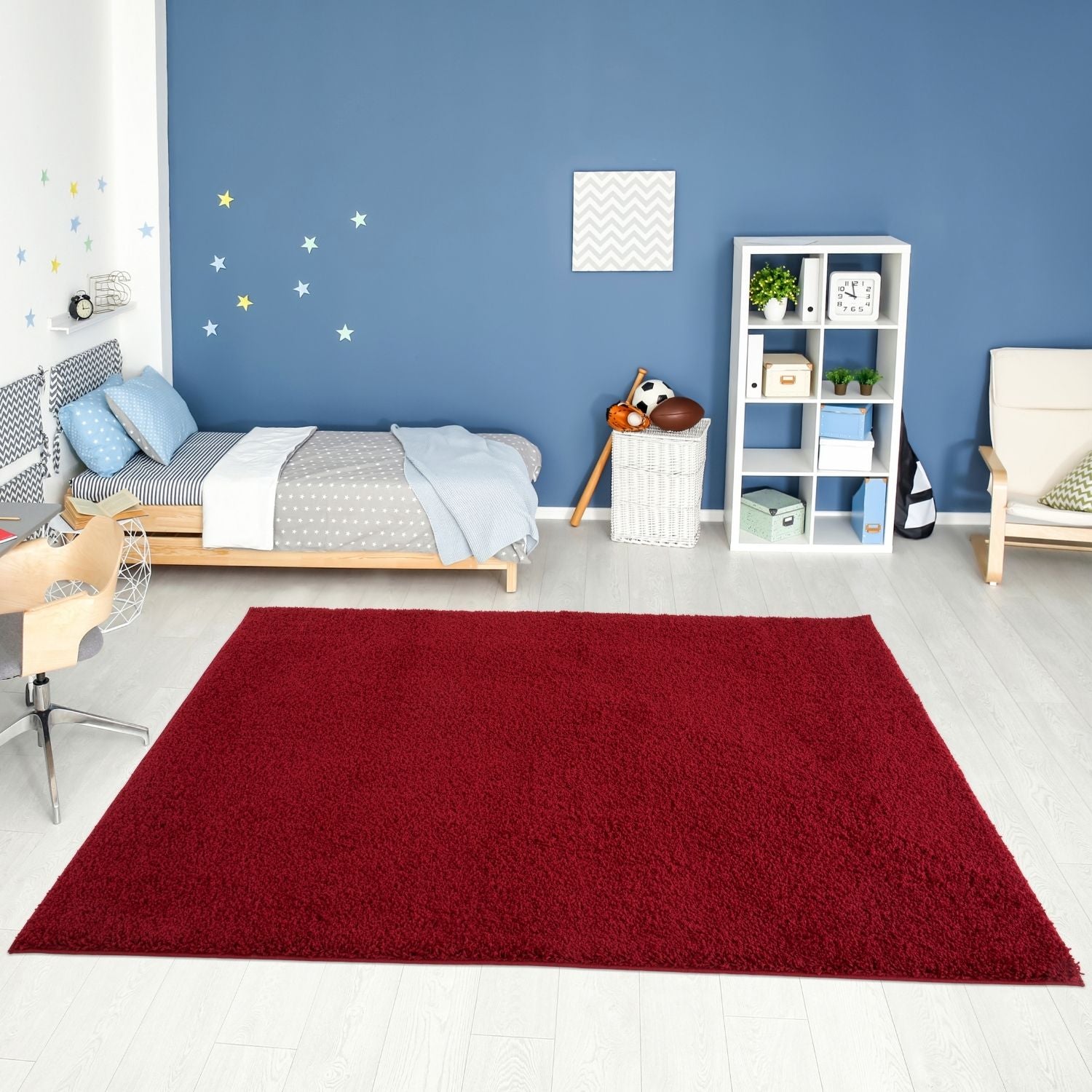 Myshaggy Solid Red Rug