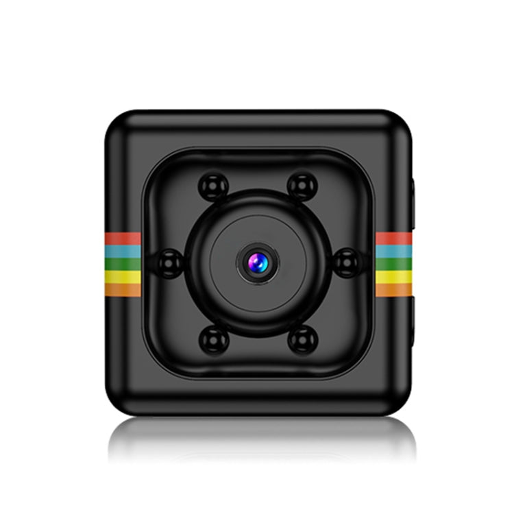 SQ11 Mini DV HD 1080P 6 LEDs Sport Recorder Camera with Holder, Support Monitor Detection & IR & TF Card (Black)