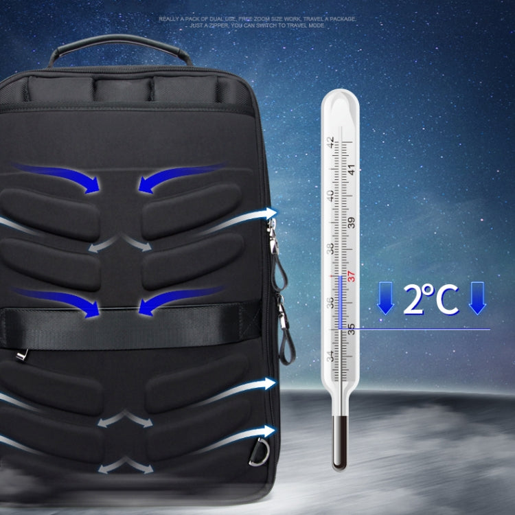 Bopai 751-006641 Large Capacity Business Fashion Breathable Laptop Backpack with External USB Interface, Size: 30 x 15 x 44cm, 751-006641