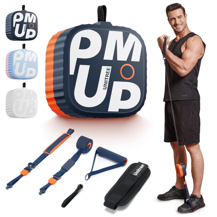 Unitree Pump Portable Home Gym Pump 4.4-44lbs Adjustable Resistance Cable Machine, Pump(Blue Orange)