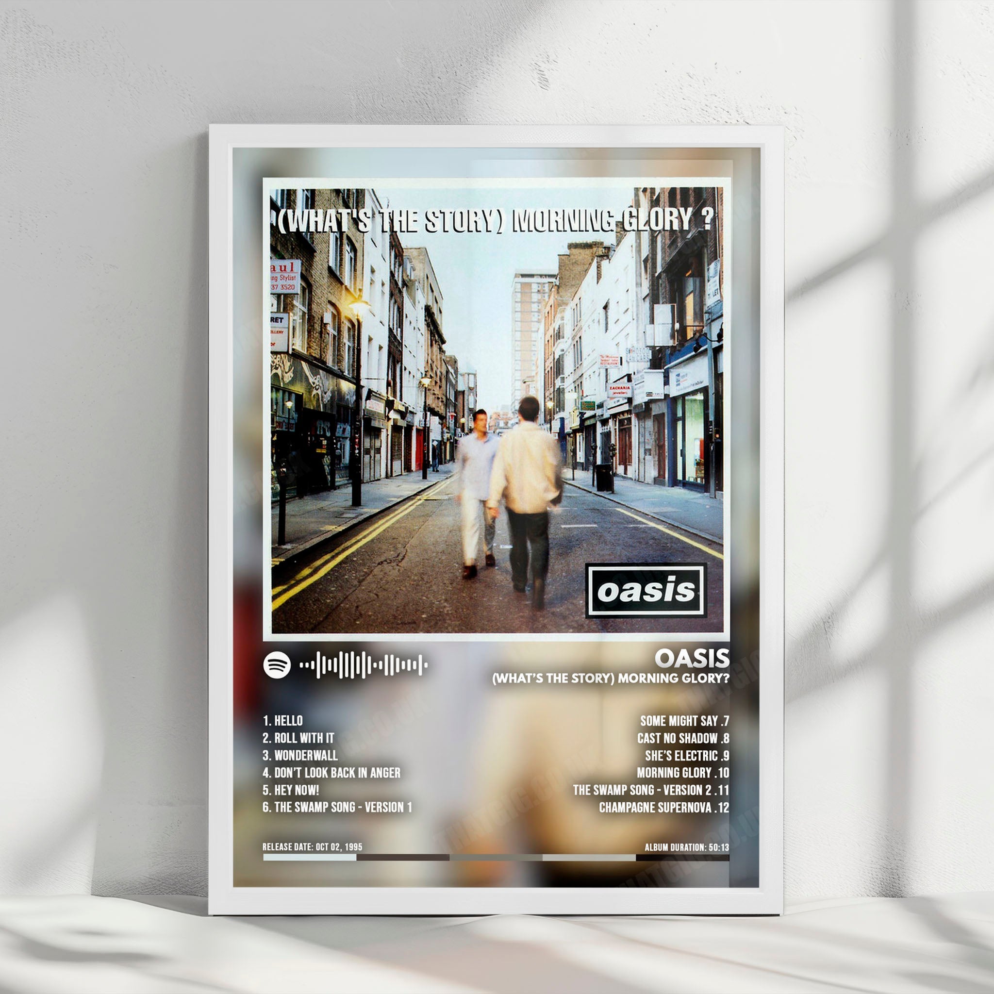 Oasis - What's the Story Morning Glory - Album Cover Poster with Full Tracklist