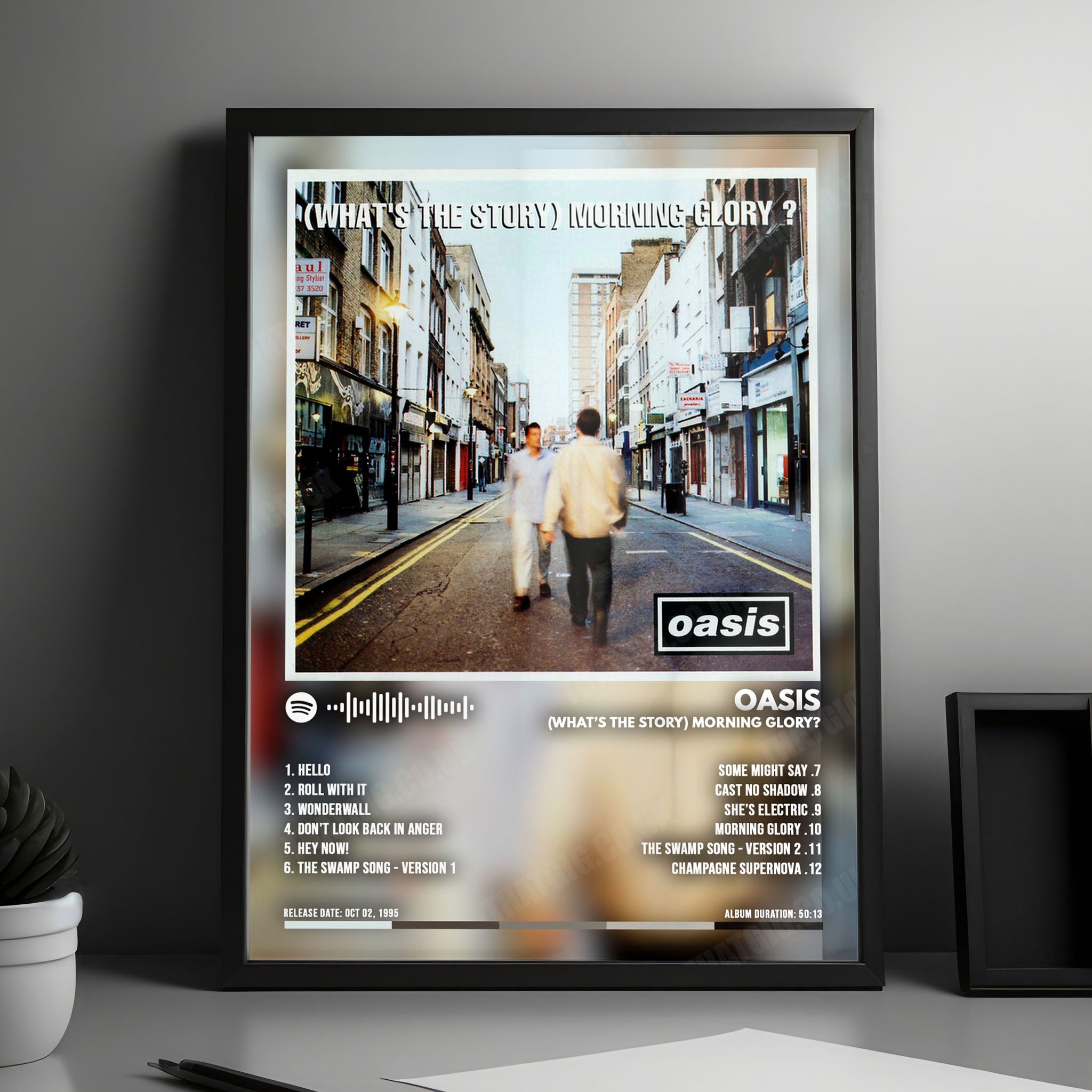 Oasis - What's the Story Morning Glory - Album Cover Poster with Full Tracklist