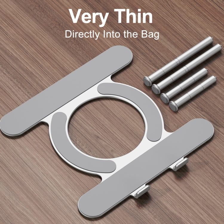R-JUST BJ03 Universal Detachable Bench Shape Aluminum Alloy Angle Adjustable Laptop Stand