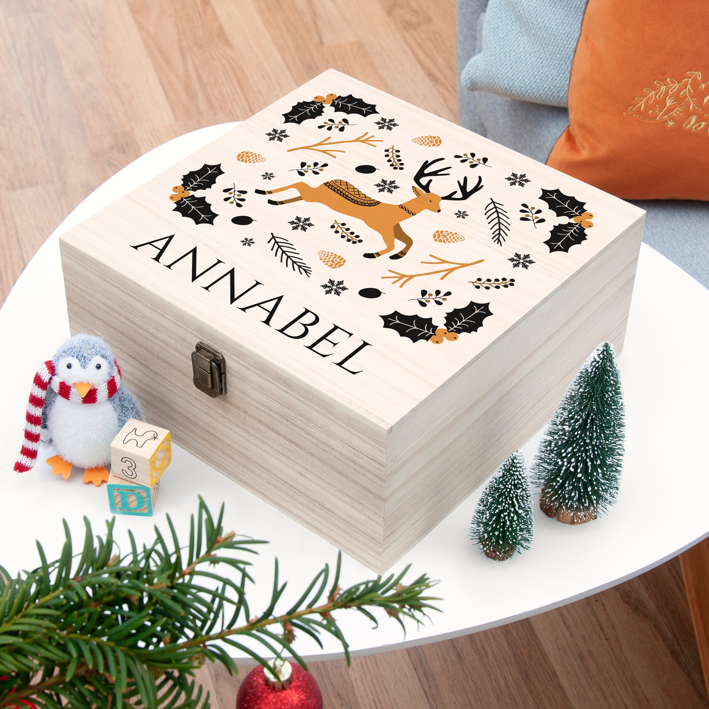 Personalised Scandi Deer Christmas Eve Box