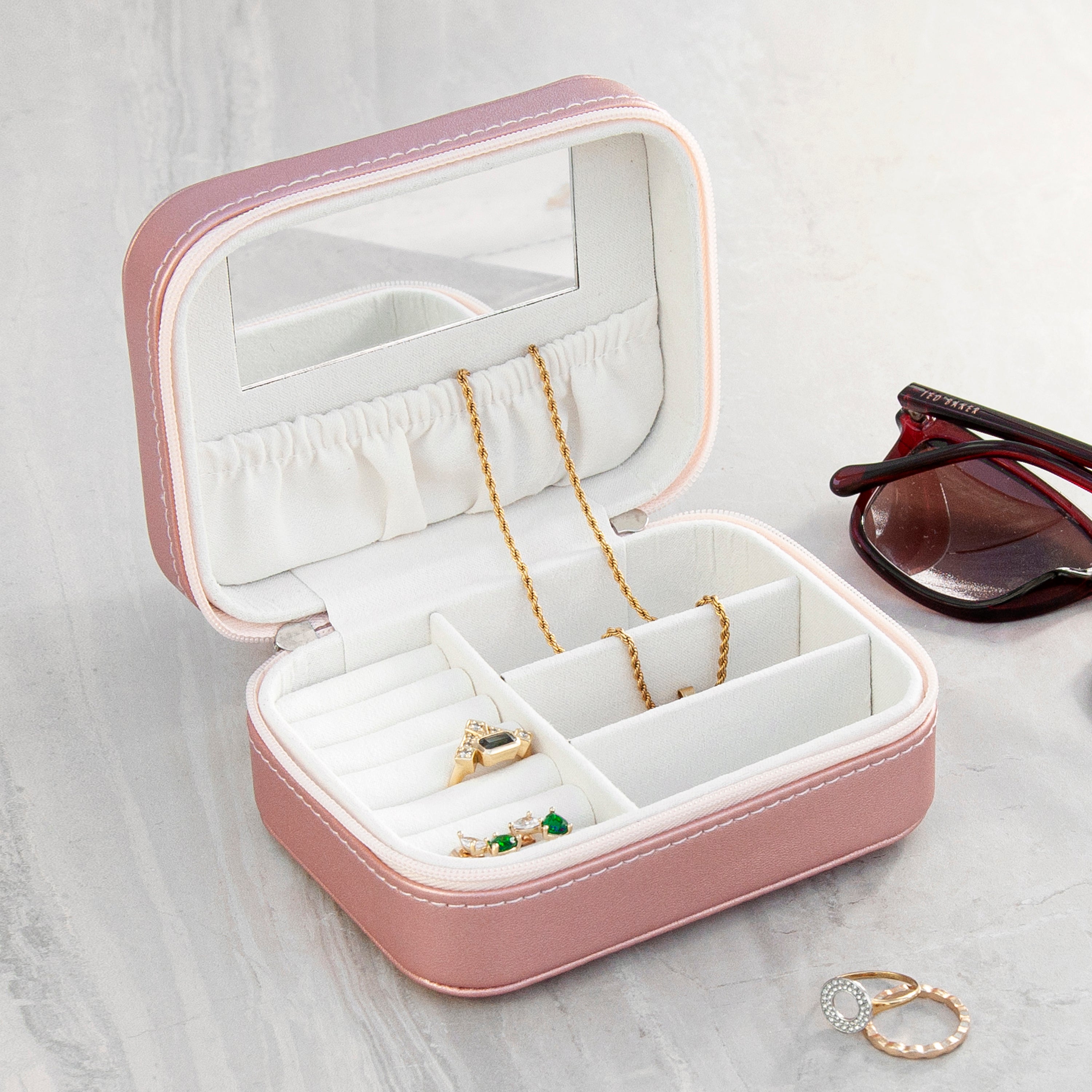 Personalised Bold Message Pink Jewellery Case