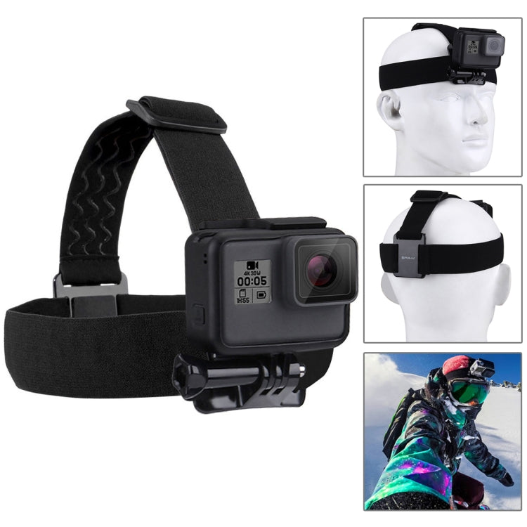 PULUZ 53 in 1 Accessories Total Ultimate Combo Kits (Chest Strap + Suction Cup Mount + 3-Way Pivot Arms + J-Hook Buckle + Wrist Strap + Helmet Strap + Extendable Monopod + Surface Mounts + Tripod Adapters + Storage Bag + Handlebar Mount) for GoPro, Ins...