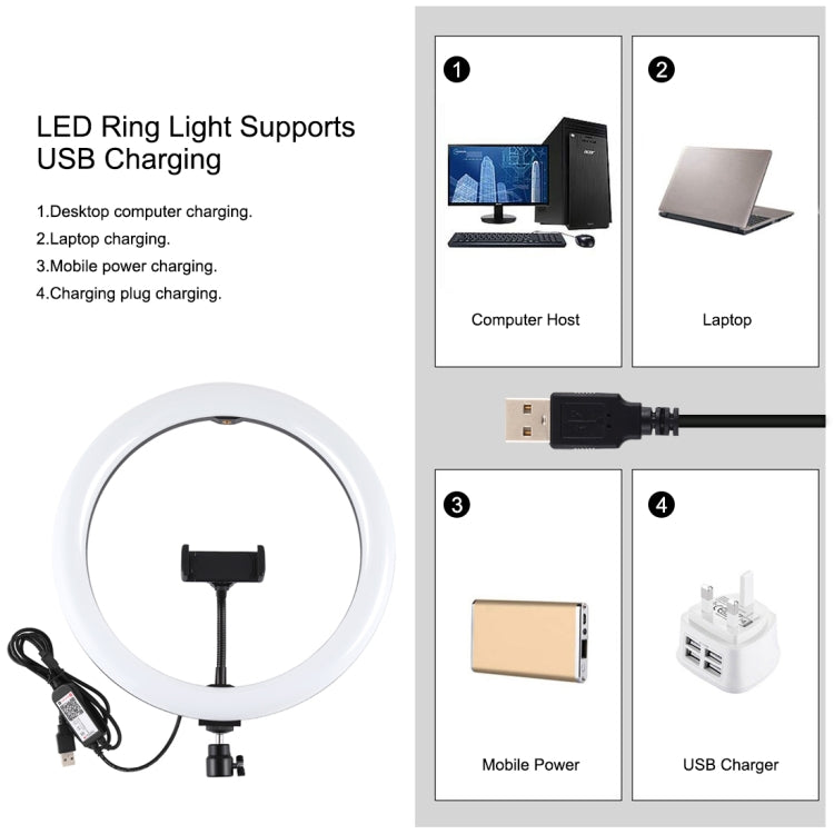 PULUZ 11.8 inch 30cm RGBW Light + 1.65m Mount Curved Surface RGBW Dimmable LED Ring Selfie Vlogging Light Live Broadcast Kits with Cold Shoe Tripod Adapter & Phone Clamp & Remote Control(Black)