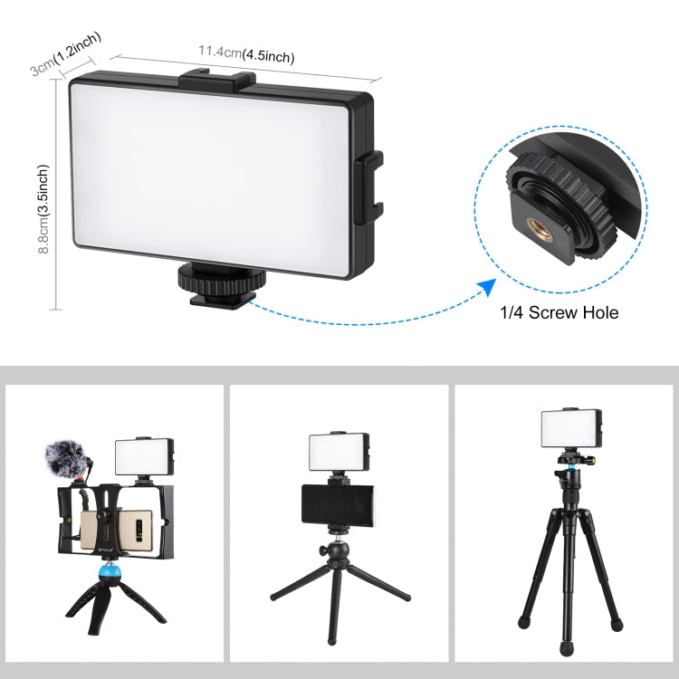 PULUZ 104 LED 3200K / 5600K Dimmable Video Light on-Camera Photography Lighting Fill Light for Canon, Nikon, DSLR Cameras, 104 LED Dimmable Light
