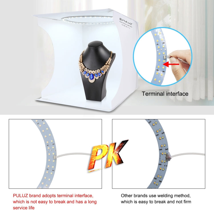 PULUZ 30cm Portable Ring Light Studio Tent Kit with 6 Backdrops