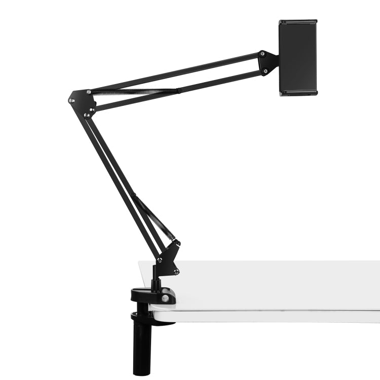 PULUZ Live Broadcast Desktop Arm Stand Suspension Clamp Holder with Tablet PC Clamp(Black)