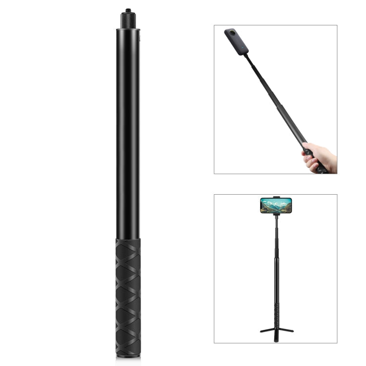 PULUZ 157cm Metal Selfie Stick Monopod for Insta360 One RS / X2 / X3 / X4 / DJI Osmo 360, 150cm Monopod