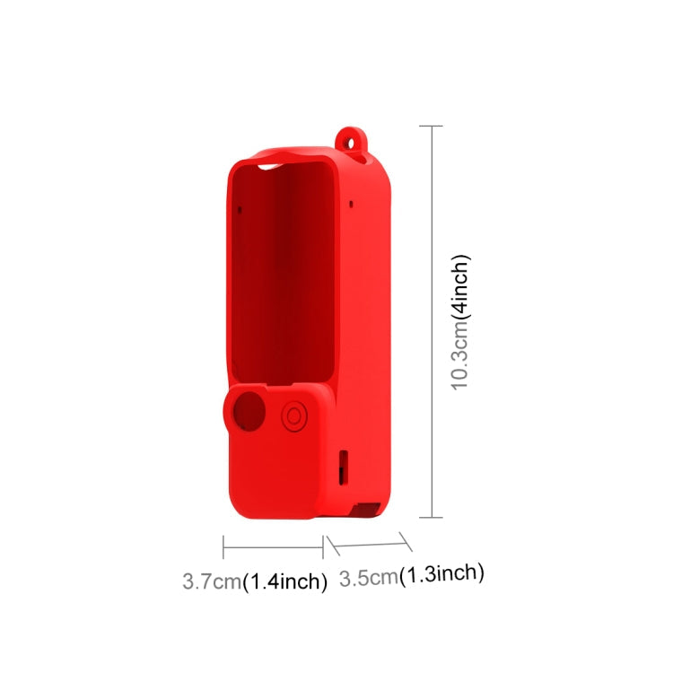 For DJI OSMO Pocket 3 PULUZ 3 in 1 Silicone Cover Case Set (Red)