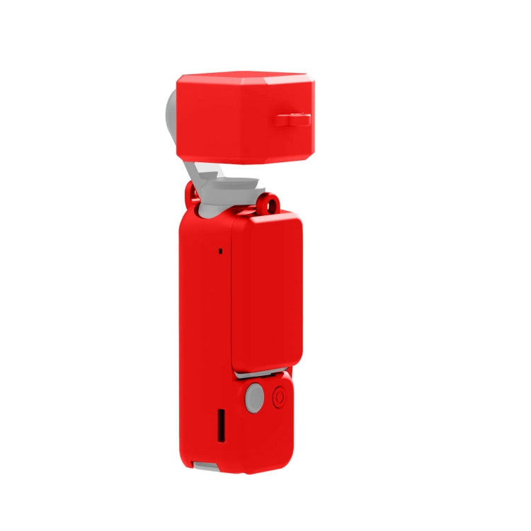 For DJI OSMO Pocket 3 PULUZ 3 in 1 Silicone Cover Case Set (Red)