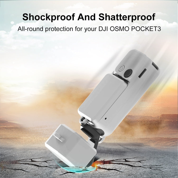 For DJI OSMO Pocket 3 PULUZ 3 in 1 Silicone Cover Case Set (White)
