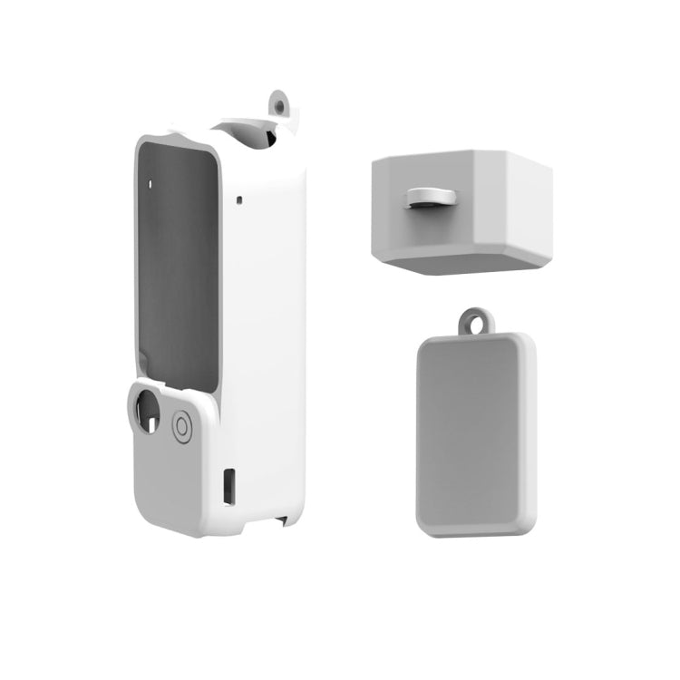 For DJI OSMO Pocket 3 PULUZ 3 in 1 Silicone Cover Case Set (White)