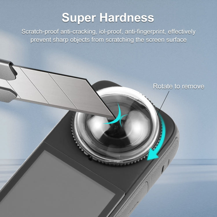 For Insta360 X4 PULUZ Rotation PC Lens Guard Protective Cover, For Insta360 X4 PC Lens Guard
