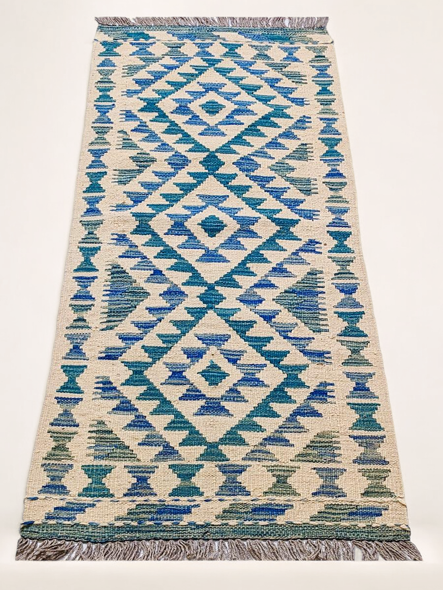 Maimana Afghanistan Kilim Rug - 147 x 51 cm