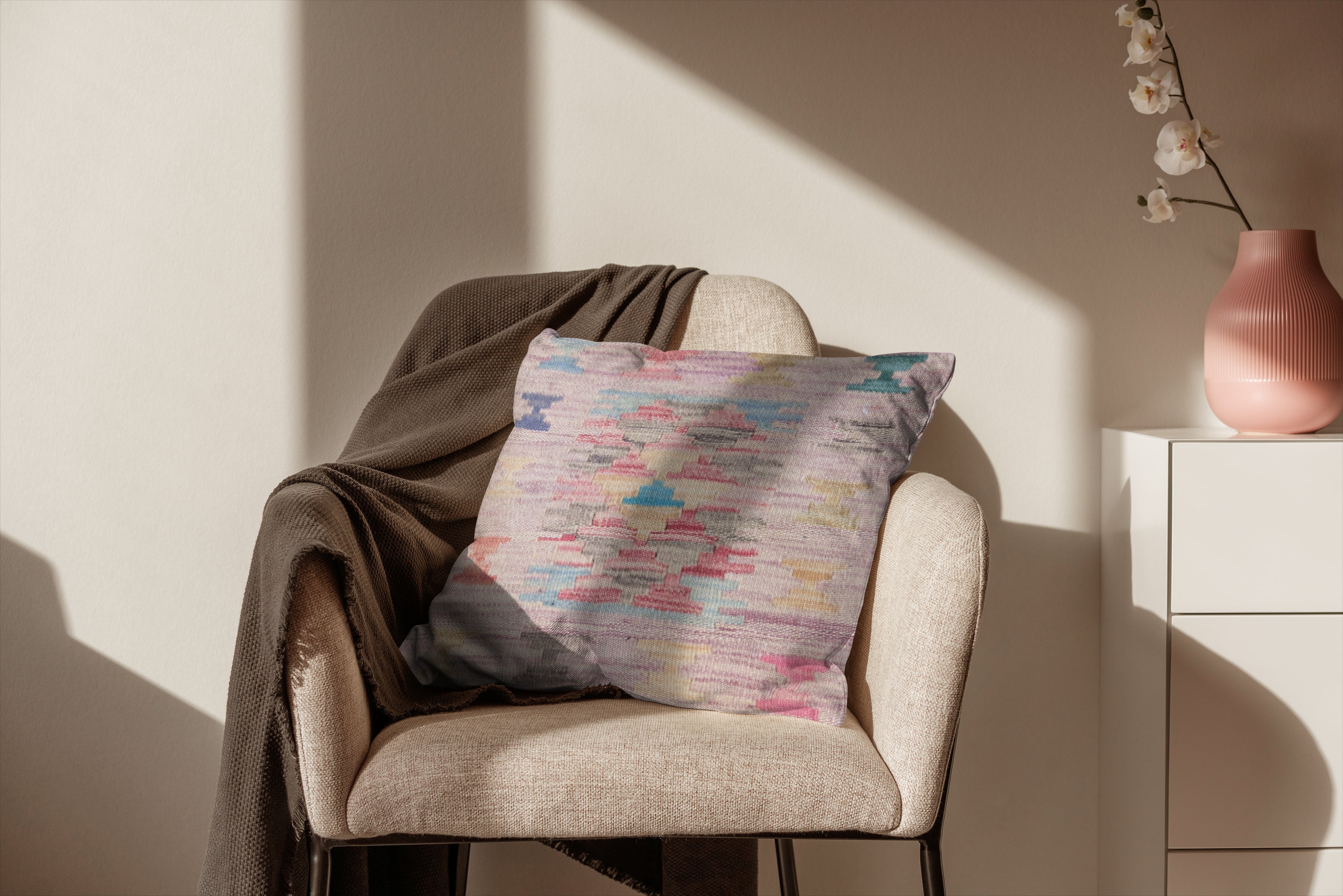 Afghan Kilim Cushion Cover - 45 x 45 cm