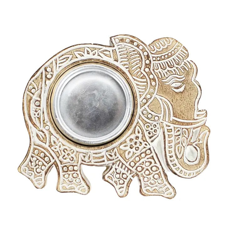 Rustic Candle Holder - Elephant