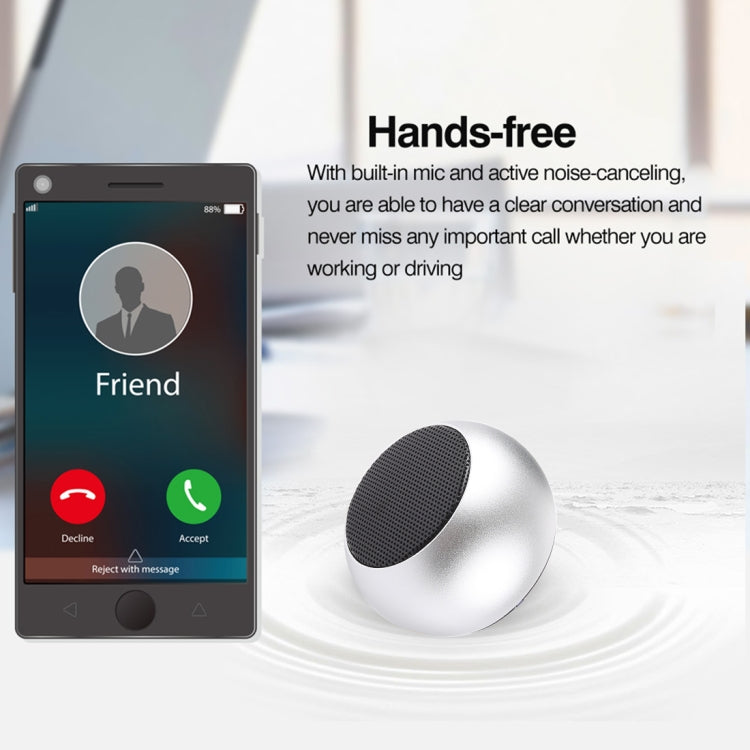 Mini Metal Wireless Bluetooth Speaker, Hands-free, LED Indicator
