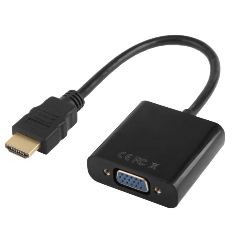 24cm Full HD 1080P HDMI to VGA Audio Output Cable for Computer / DVD / Digital Set-top Box / Laptop / Mobile Phone / Media Player(Black)