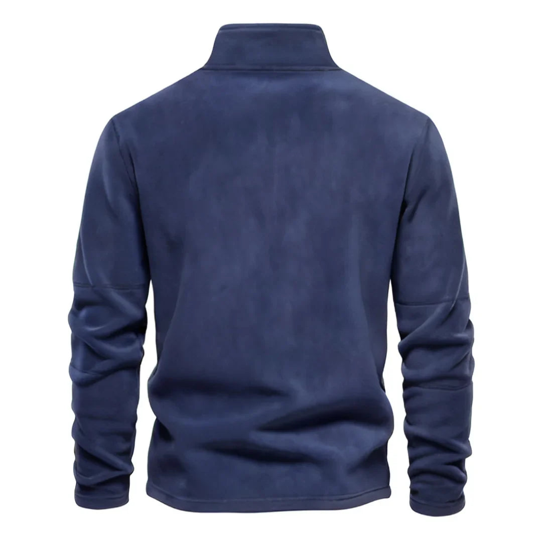 Men’s Thick Fleece Half-Zip Pullover – Warm Winter Sweatshirt - 7 Colours