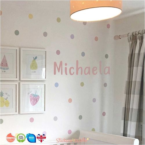 Personalised kids room name fabric wall sticker