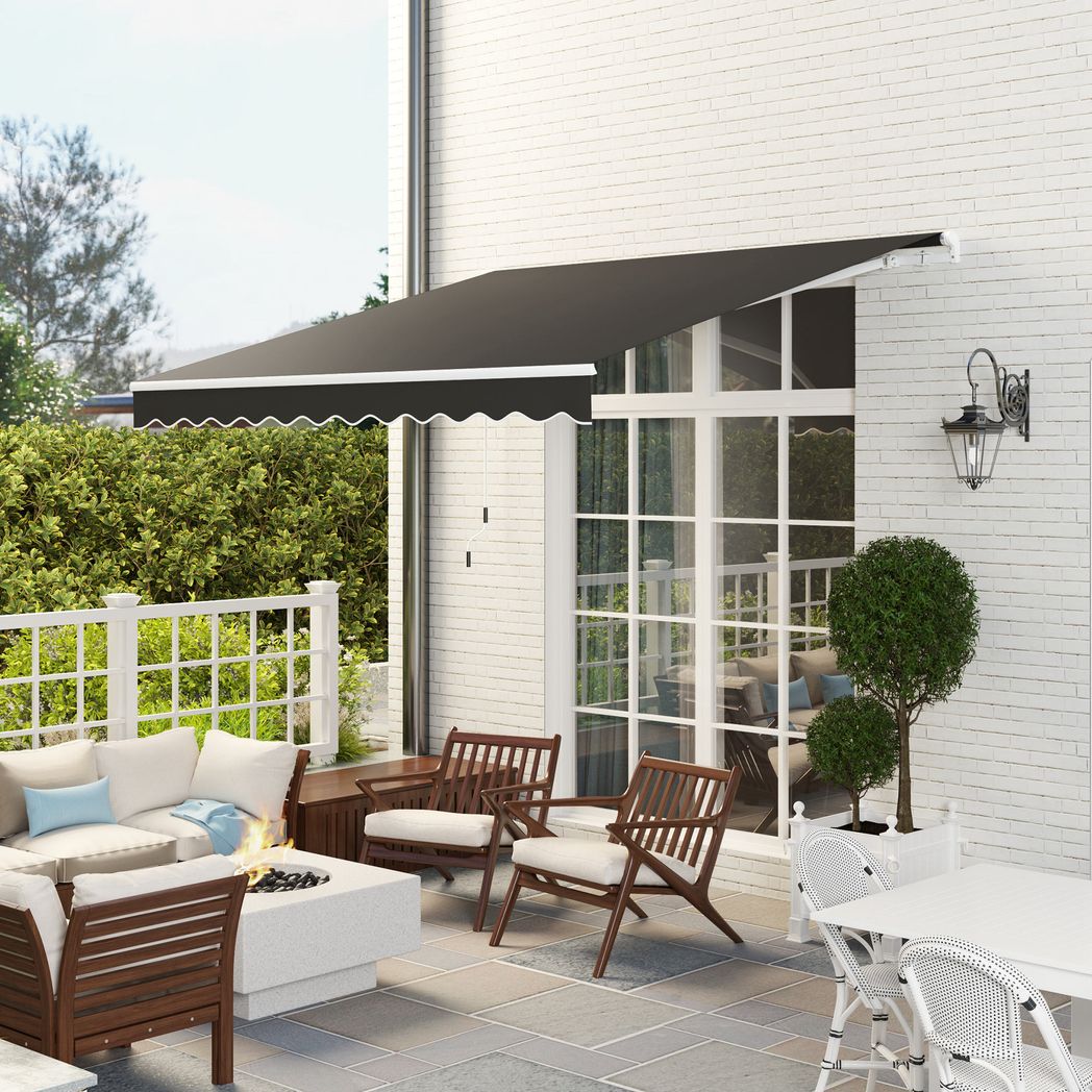 Outsunny 2.95 x 2.5m Canopy Sun Shade Shelter with Crank Handle