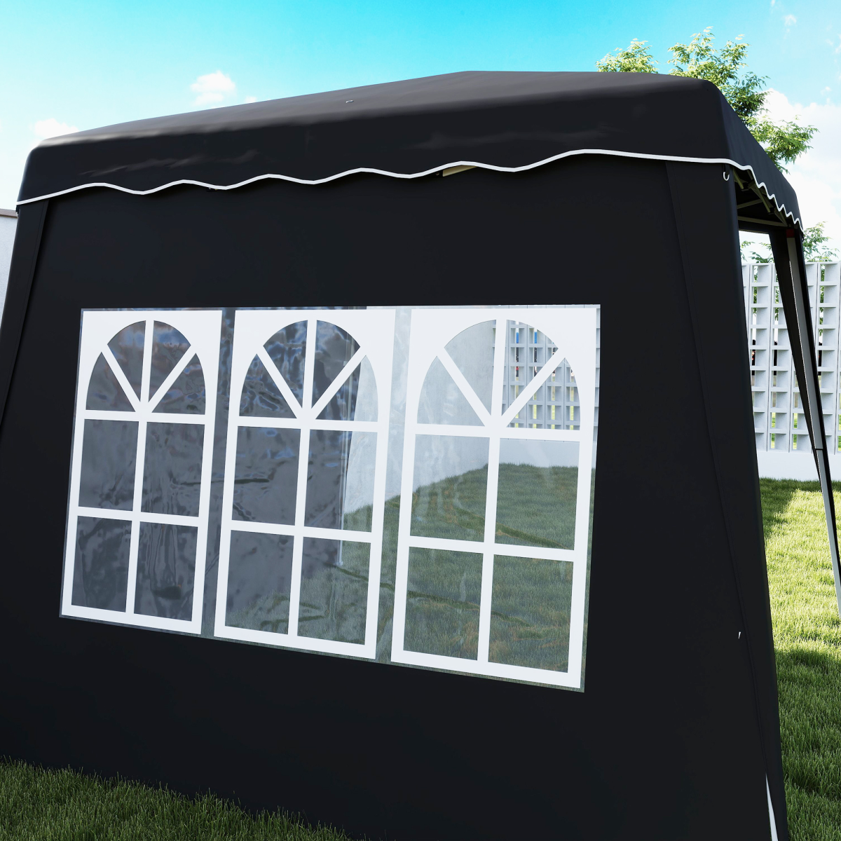 Outsunny 2.4 x 2.4m UV50+ Pop Up Gazebo Canopy Tent with Carry Bag