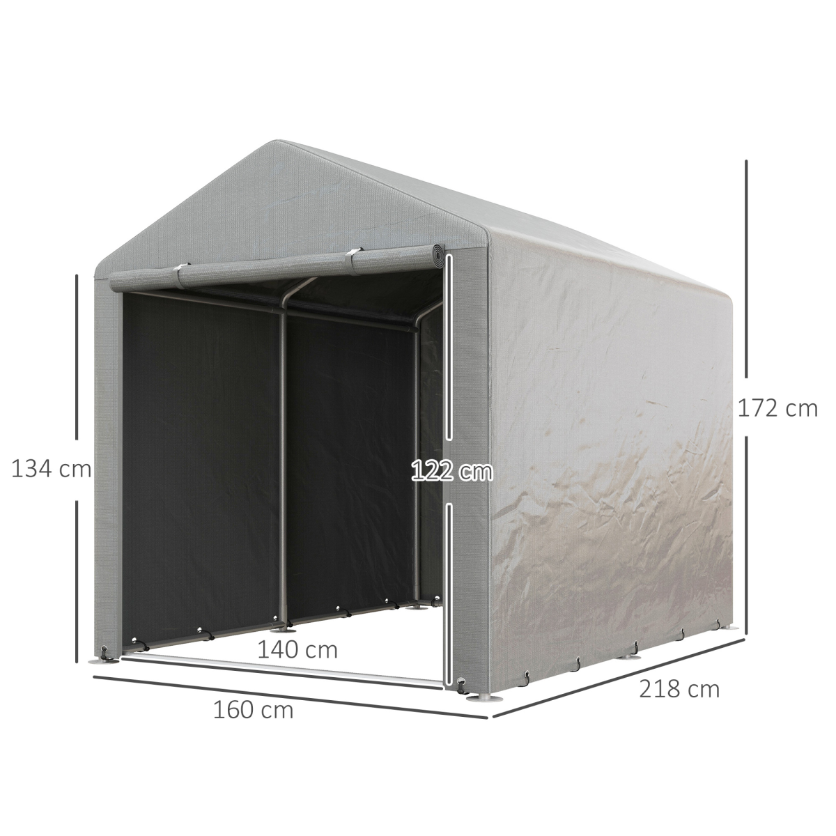 Outsunny 1.6 x 2.2m Garden Storage Shed Portable Shed Tent