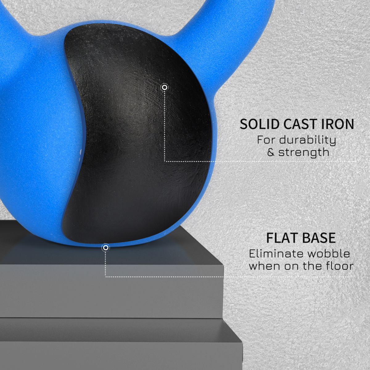 HOMCOM 8KG Kettlebell with Soft Body and Non-Slip Handle