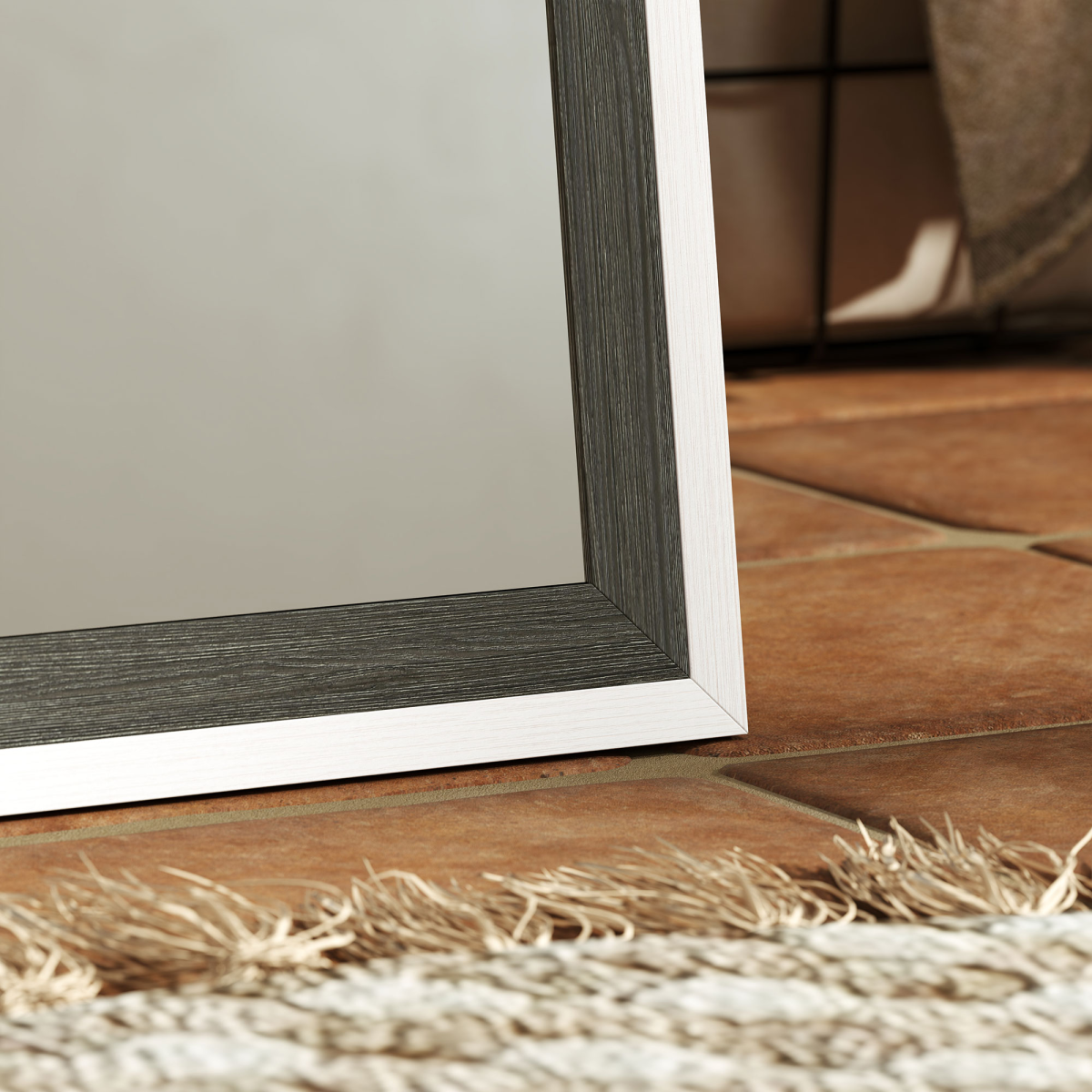 HOMCOM Full Length Mirror, Standing Leaning Wall, 163 x 53 cm