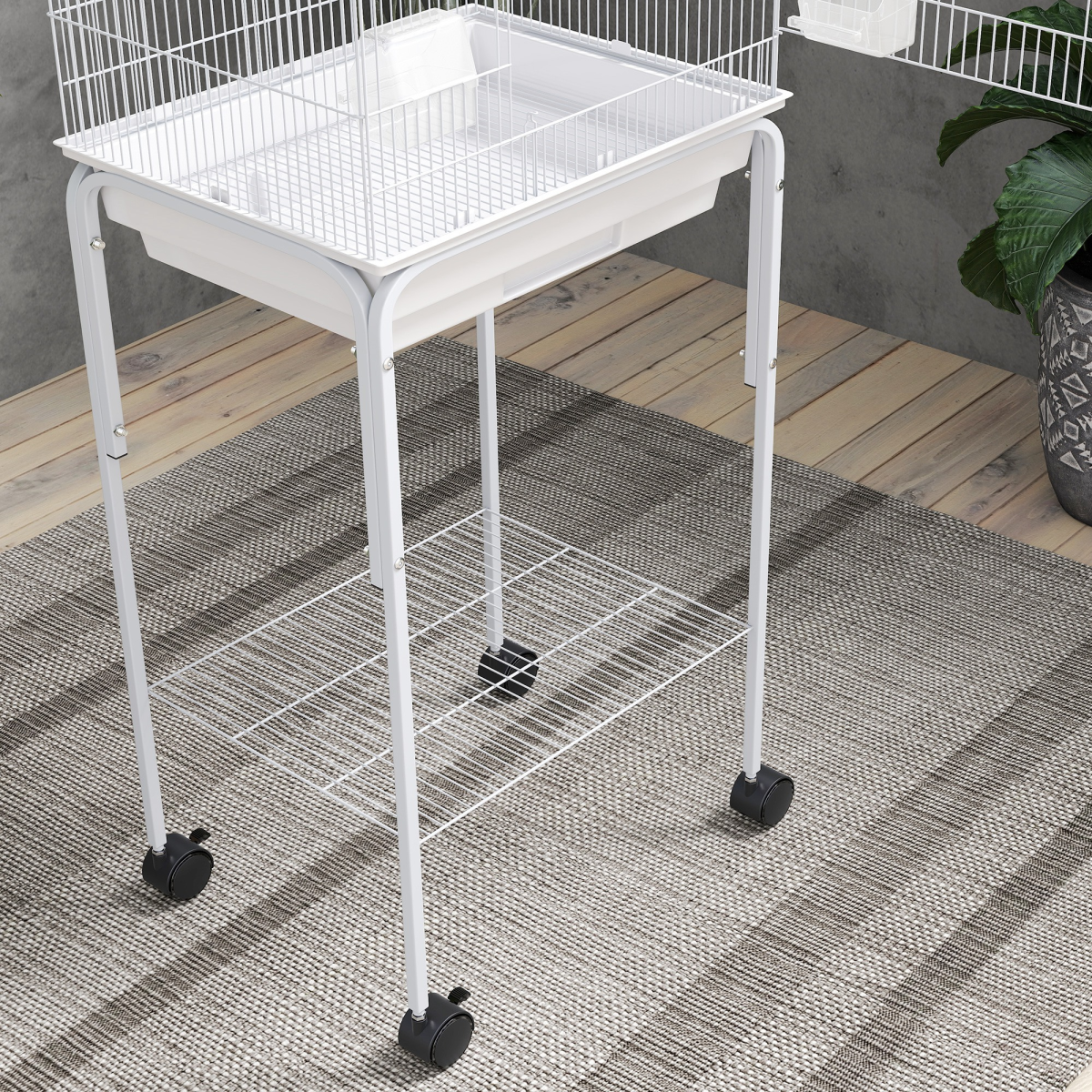 PawHut Bird Cage for Budgie Finch Canary Parakeet W/ Stand Tray