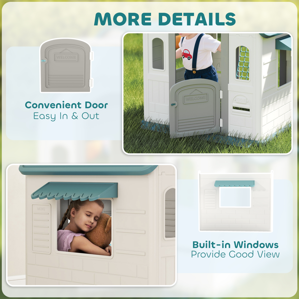 AIYAPLAY Playhouse for Kids Outdoor Indoor, Garden House