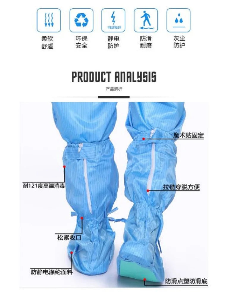 Isolation Split Type Work ClothesUnisex Reusable Anti-Static Safety Clothing With Pockets Dust-Proof Clean Paint Materials