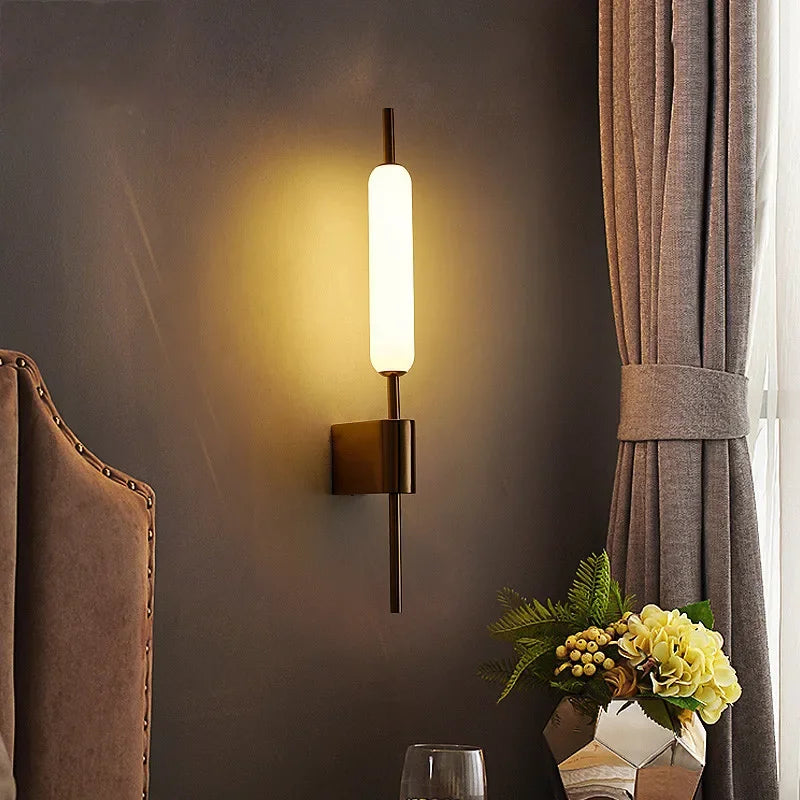 Chiraag Gold Wall Lamp - Warm White LED Light Modern Acrylic Design