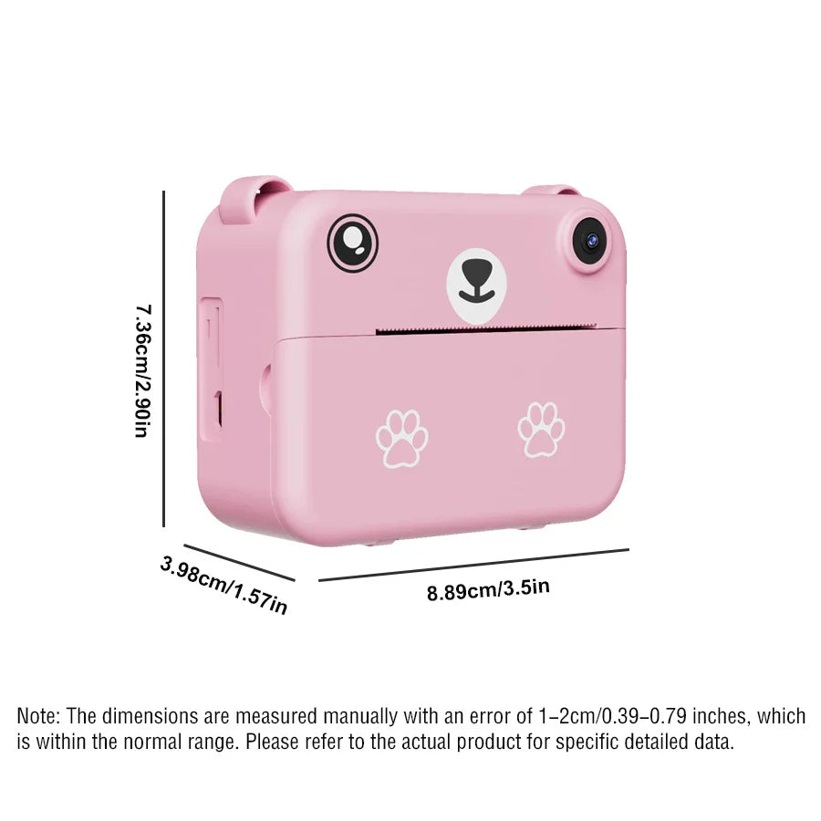 Digital Children Camera Photography Instant Print Photo 1080P HD Video Recorder Mini Thermal Printer Educational Birthday Gifts