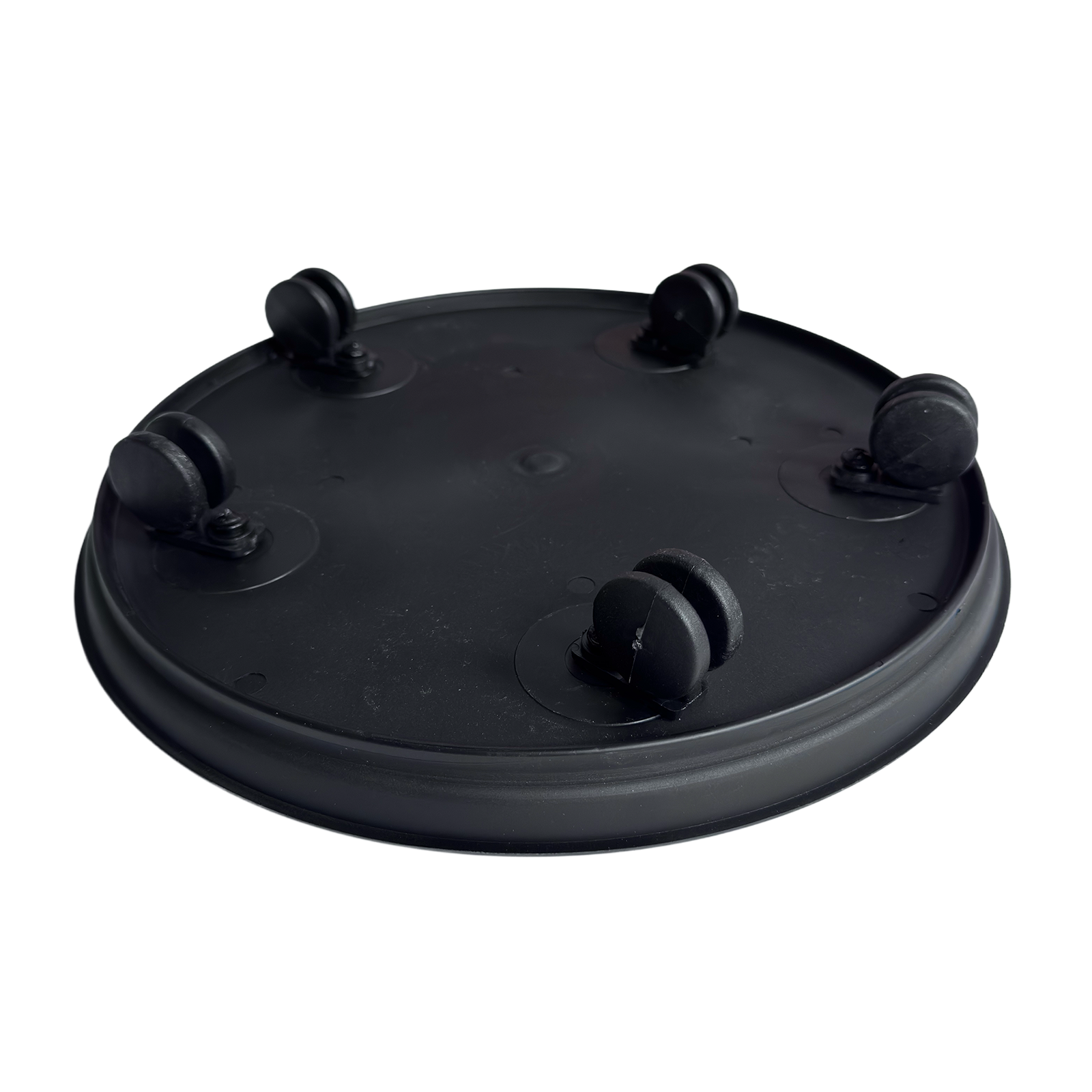 Patio Pot Trolley Set of 2 – Black – Medium 30 cm (20 kg) & Large 38 cm (50 kg) – Heavy Duty Plant Caddy