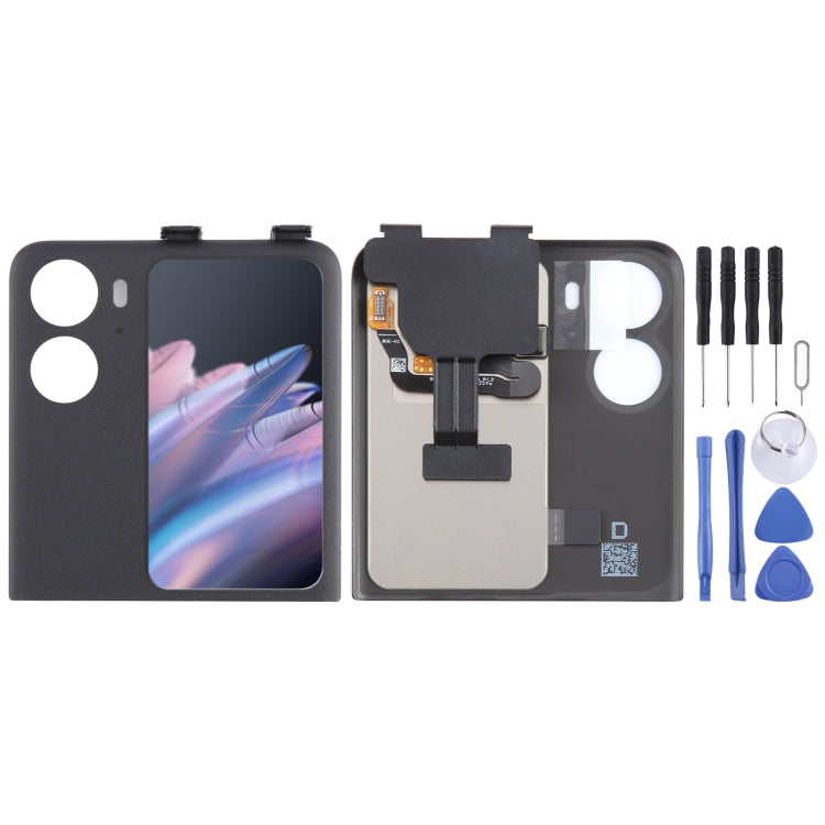 Original LCD Secondary Screen for OPPO Find N2 Flip With Digitizer Full Assembly, For OPPO Find N2 Flip(Secondary Screen), For OPPO Find N2 Flip (Black), For OPPO Find N2 Flip (Purple)
