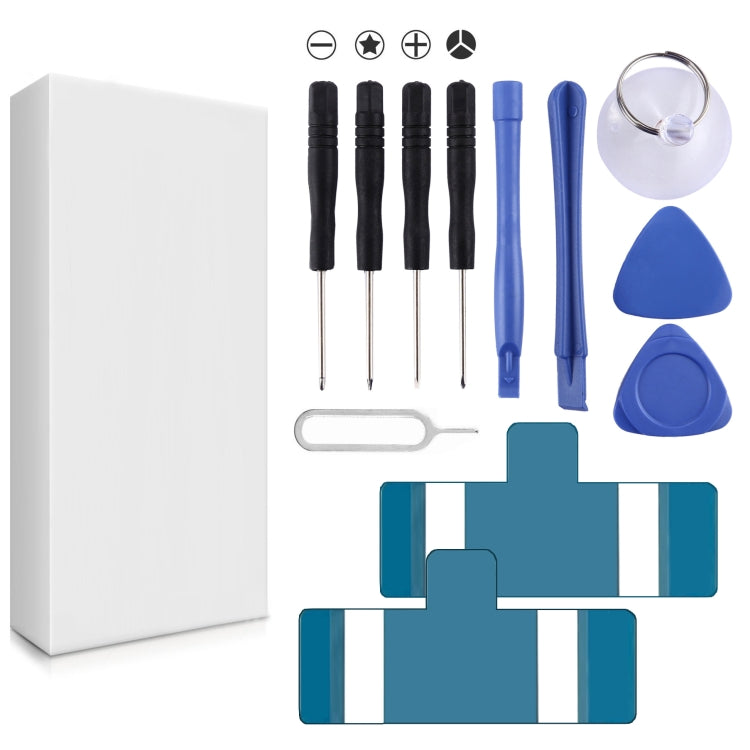 12 in 1 Kits (4 x Screwdriver + 2 x Teardown Rods + 1 x Sucker+ 2 x Triangle on Thick Slices + Eject Pin + 2 x Battery Tape)